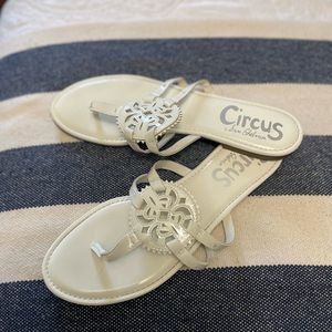 White Patent Leather Sandals, Circus by Sam Edelman, 12